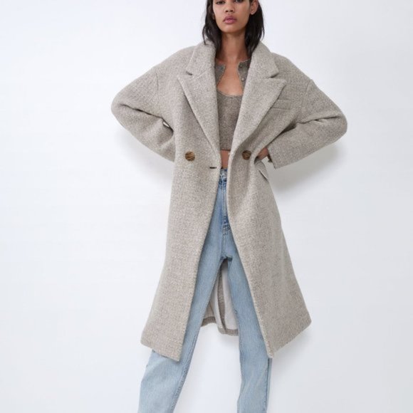 Zara Jackets & Blazers - NWOT Zara Premium Wool Coat - Sand/Beige